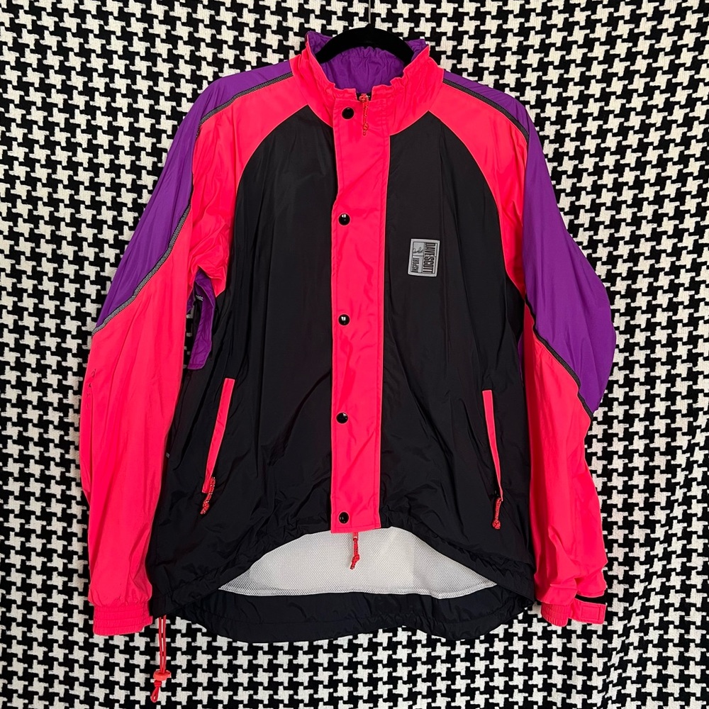 Vintage Dave Scott Sport Insport Large neon 80s 90s windbreaker